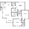 3 bed 2 bath split 2D floorplan 3 bed 2 bath split 2D floorplan_Hampton Point Apartments, Port Charlotte, FL
