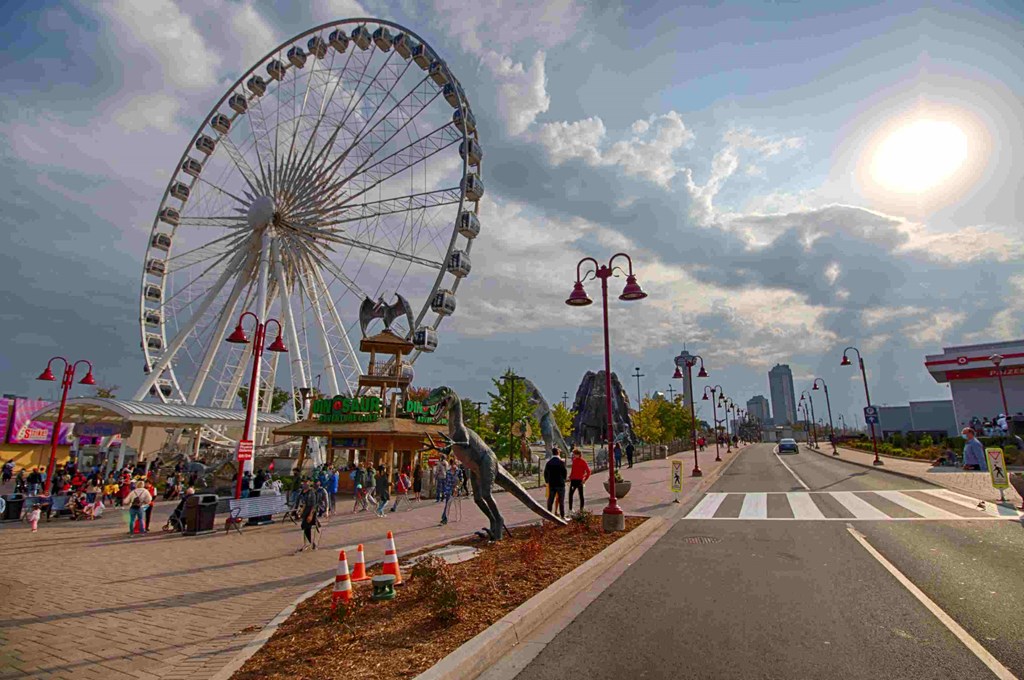 a view of the ferris wheel at the county fair
