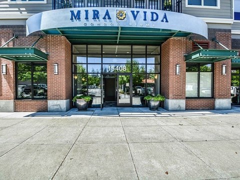 Mira Vida Seniors housing entrance.