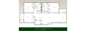 3x2 Handicap Sunroom/Patio/Storage