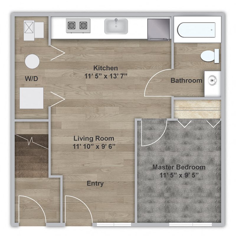 One Bedroom - First Floor