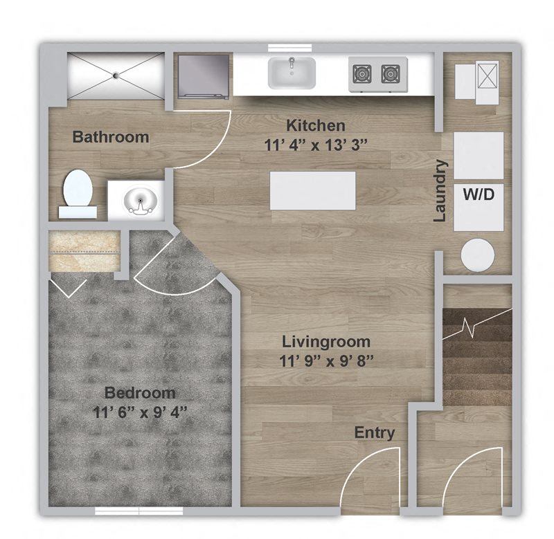 One Bedroom - First Floor - ADA Modified