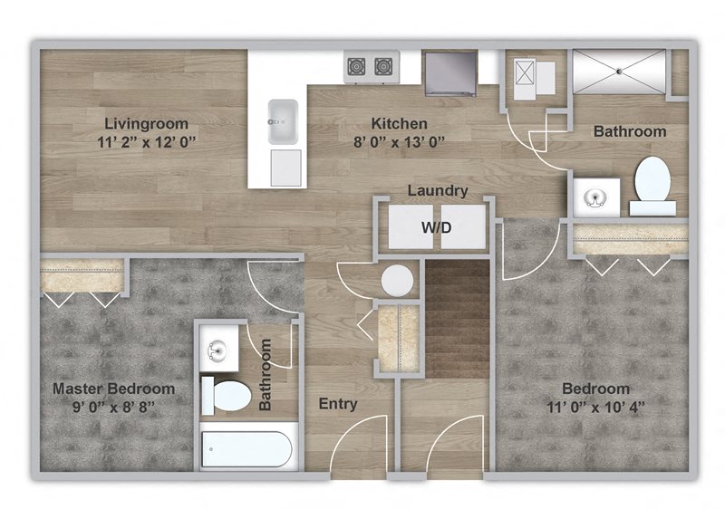 Two Bedroom - First Floor - ADA Modified