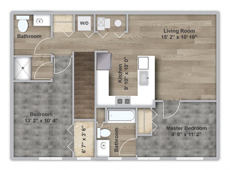 Two Bedroom - Second Floor