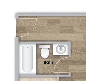 Style 202 Two Bedroom - Second or Third Floor - Style 202