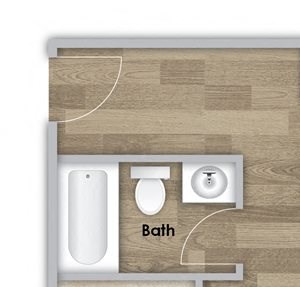 Style 205 Two Bedroom - First Floor - ADA Modified - Style 205
