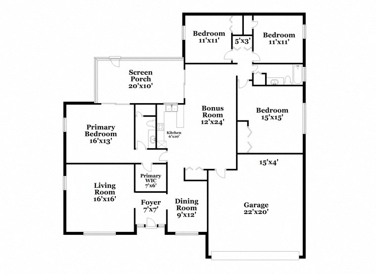 a floor plan of a house with two floors and a basement