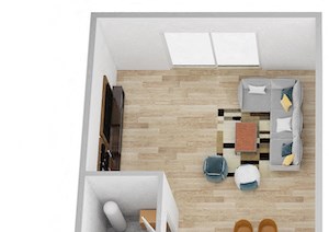 Two Bedroom One and a half Bath Townhome Floor Plan Two Bedroom One and a half Bath Townhome Floor Plan at Galbraith Pointe Apartments and Townhomes*, Cincinnati, OH, 45231