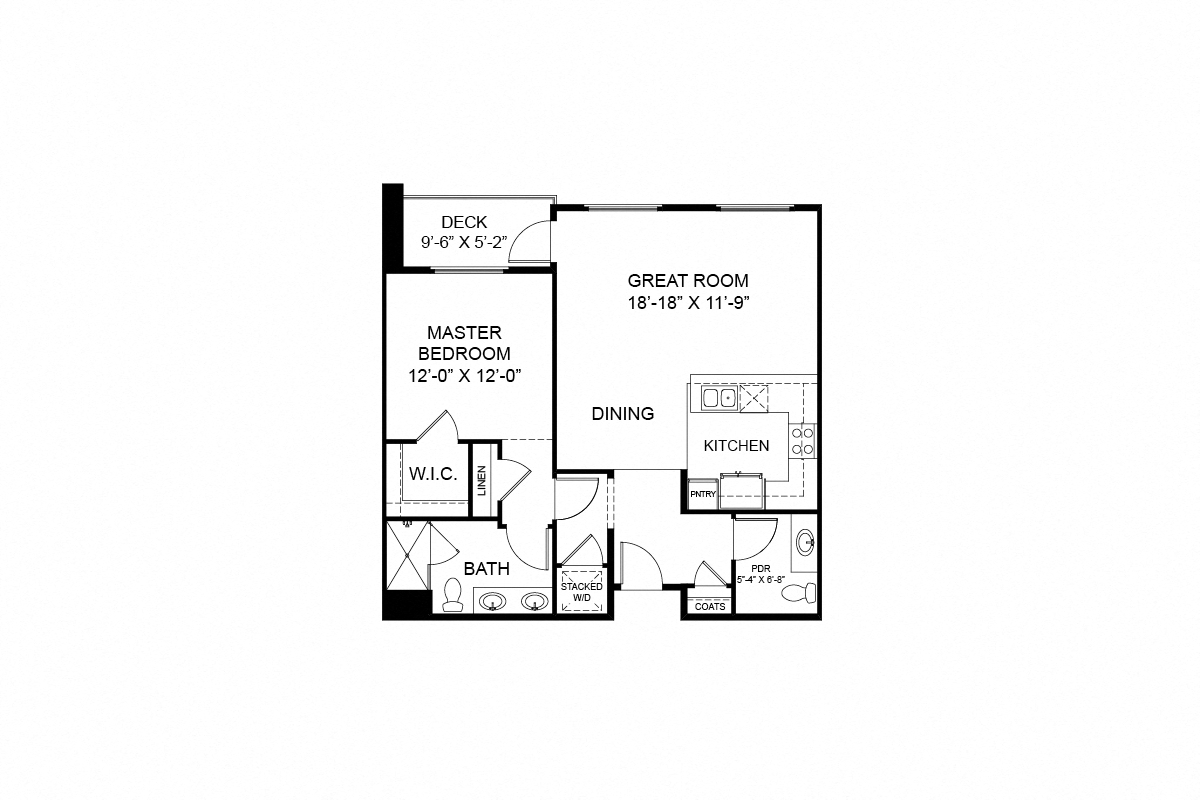1 Bedroom 1E