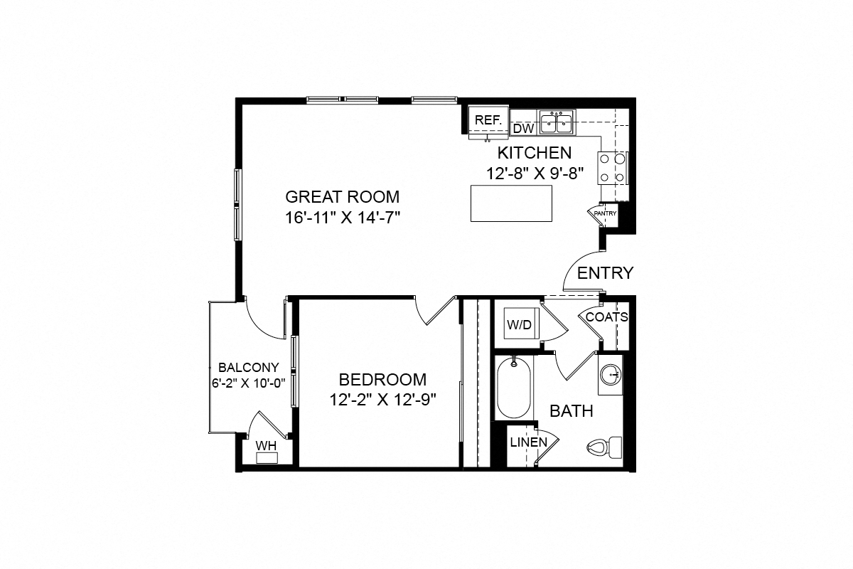 1 Bedroom 1B