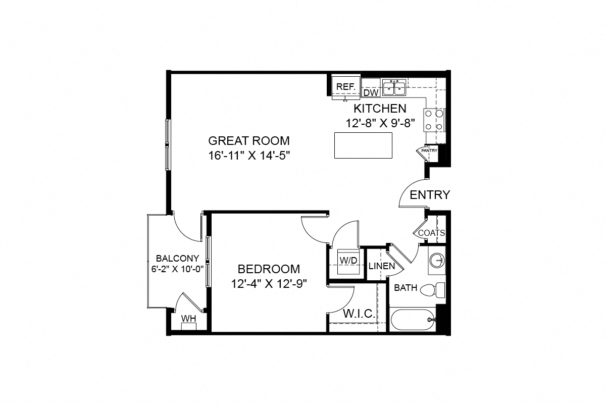 1 Bedroom 1C