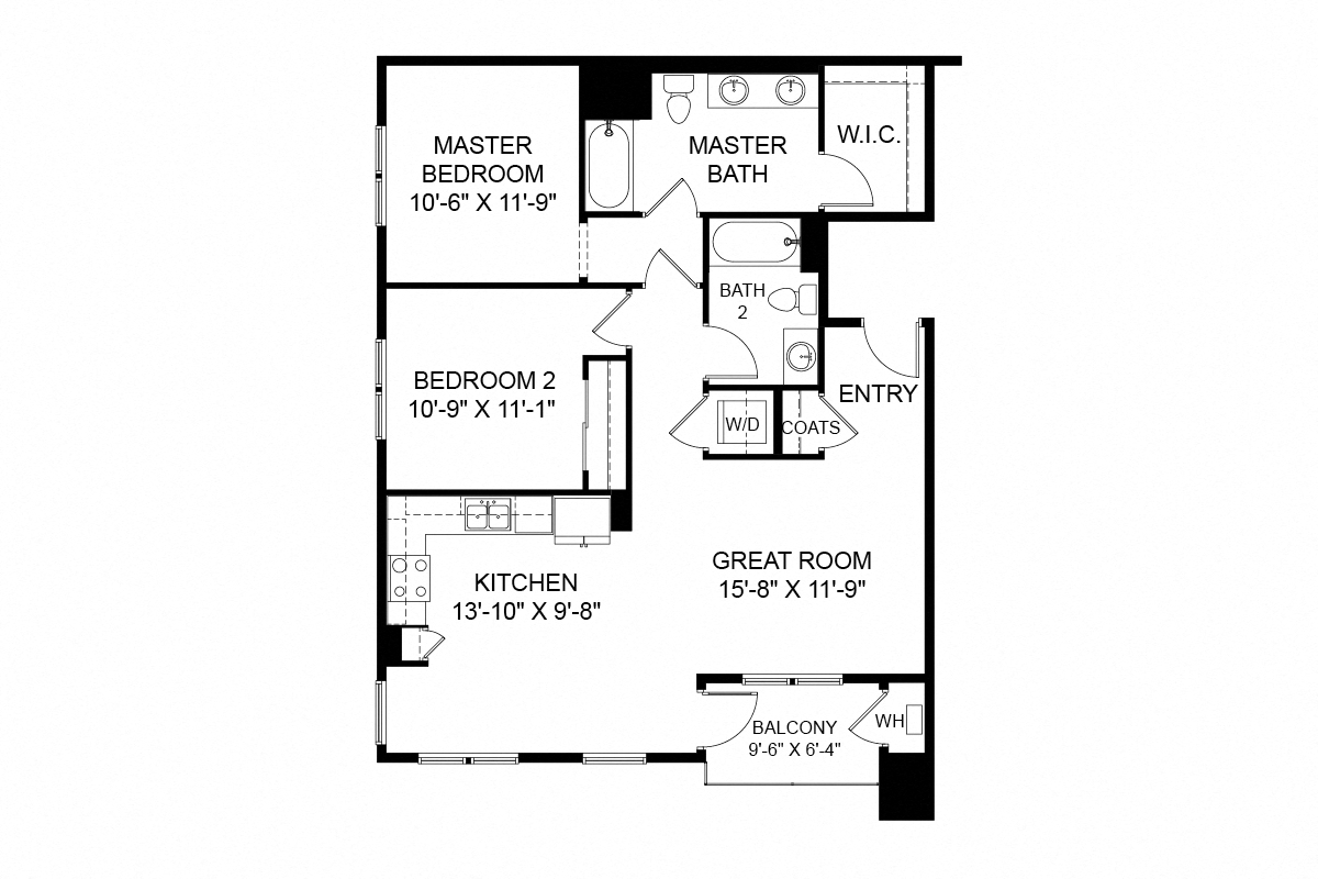 2 Bedroom 2B