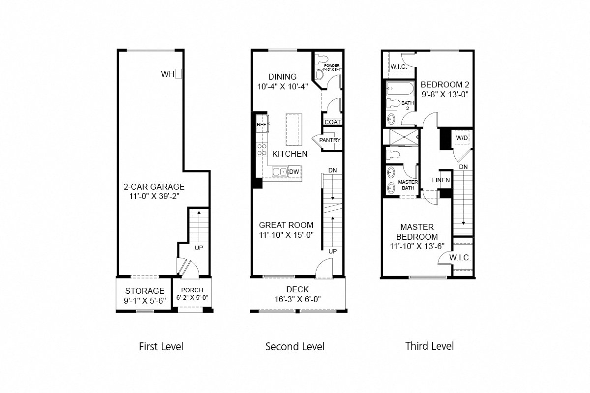 2 Bedroom Townhome Plan 1