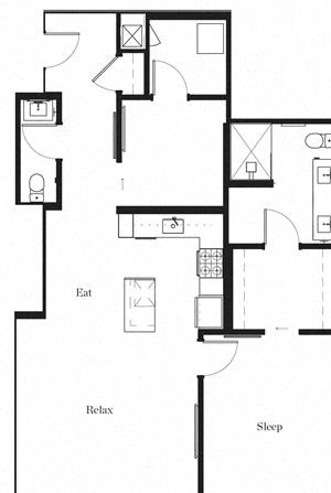 1 Bedroom 1.5 Bath 1 Bedroom 1.5 Bath