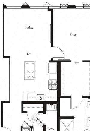 1 Bedroom 1.5 Bath 1 Bedroom 1.5 Bath
