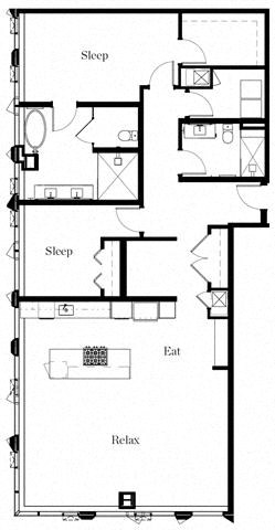 2 Bedroom 2 Bath 2 Bedroom 2 Bath