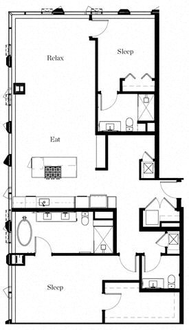 2 Bedroom 2.5 Bath 2 Bedroom 2.5 Bath
