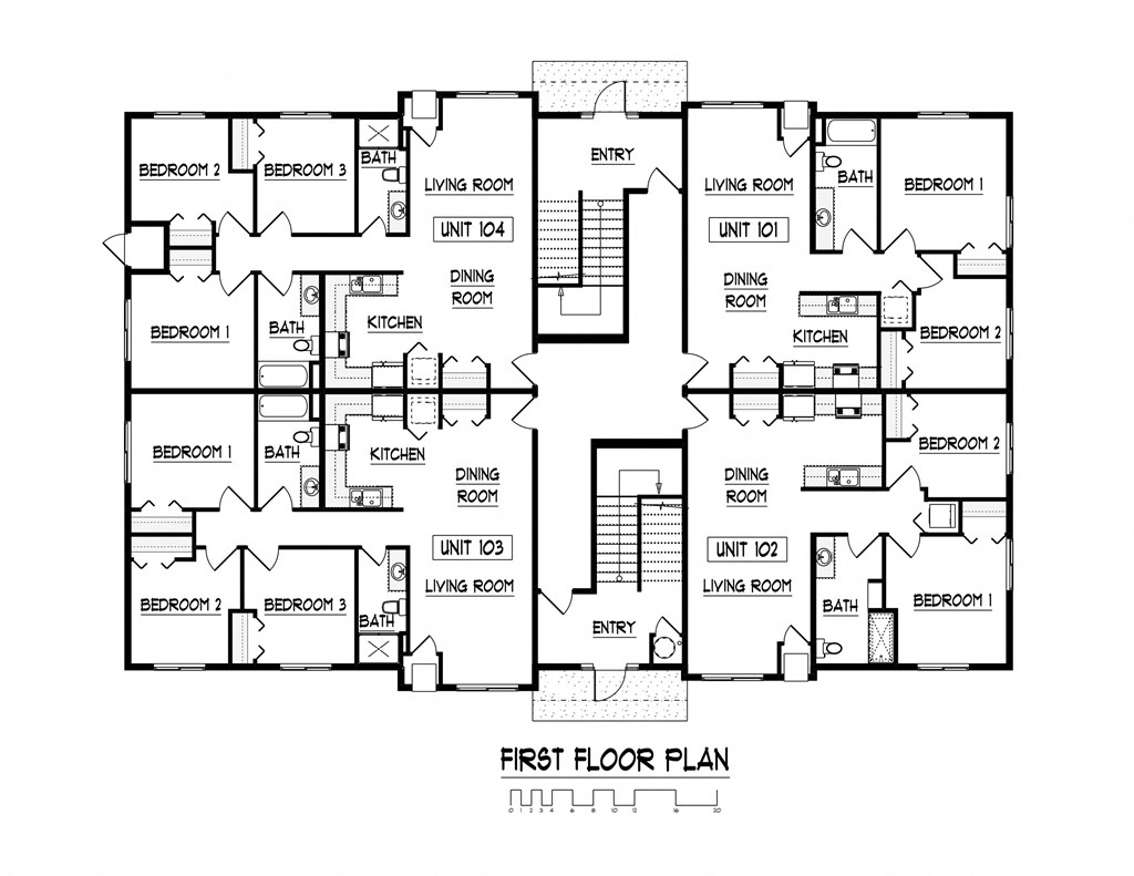 a floor plan of a house with different floors and bedrooms