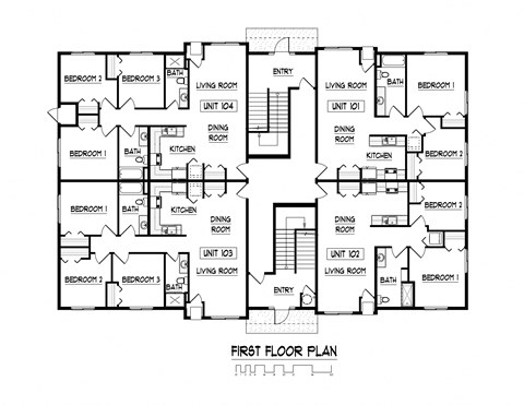 a floor plan of a house with different floors and bedrooms