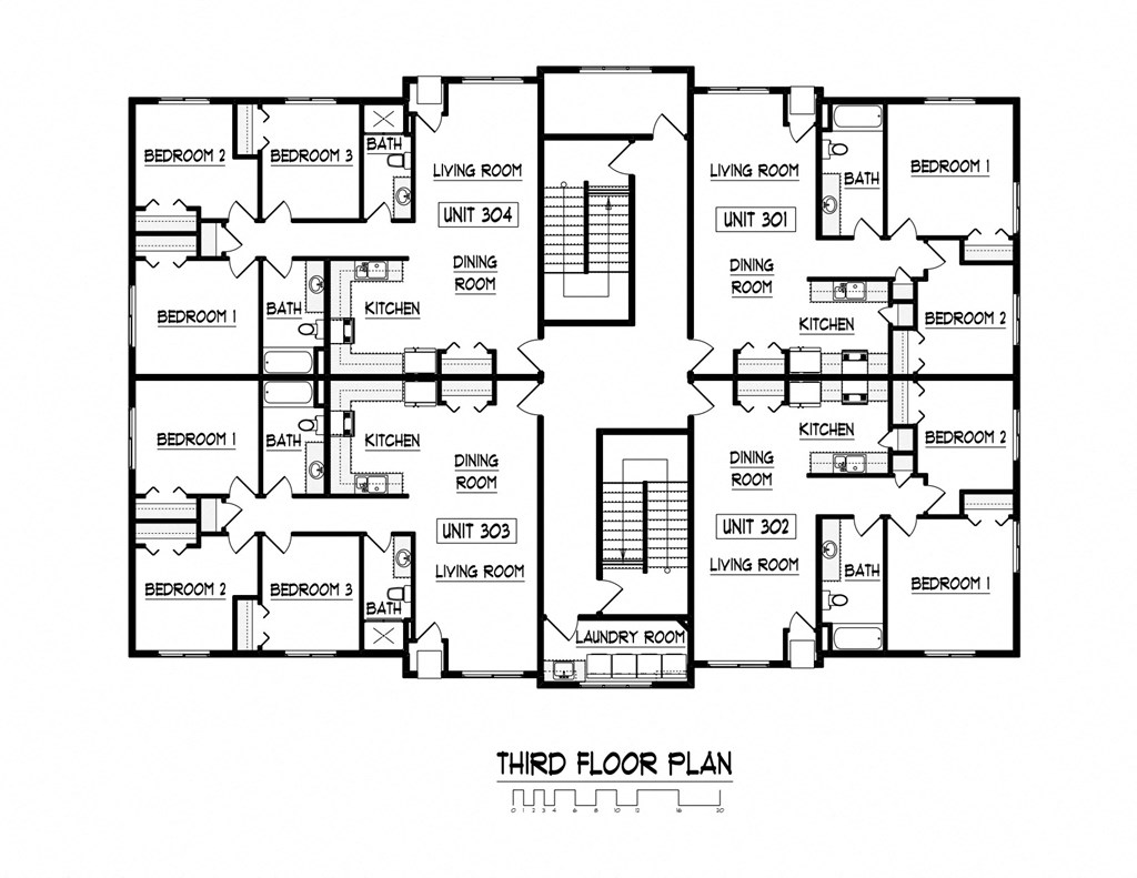 floor plan of the third floor of a modern house