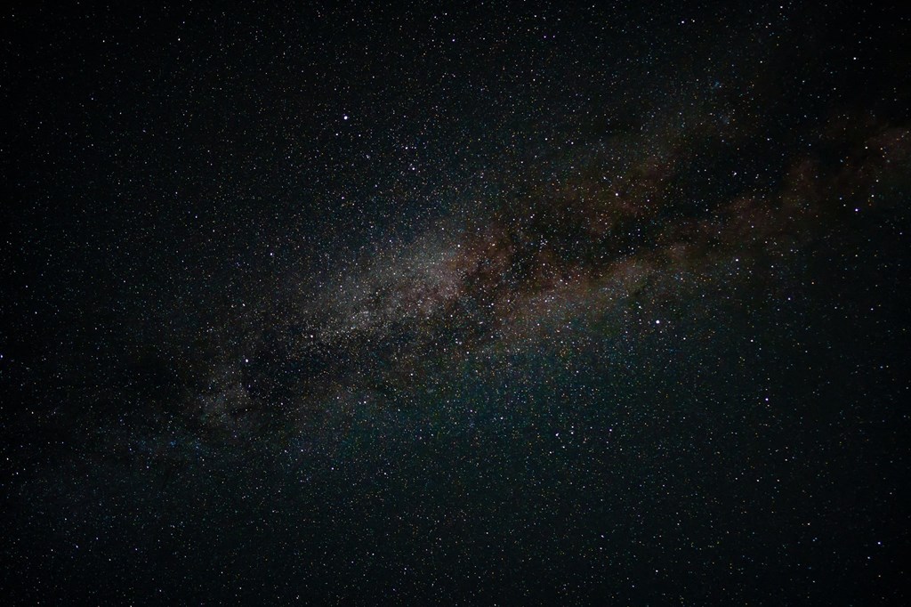 a view of the stars in the night sky