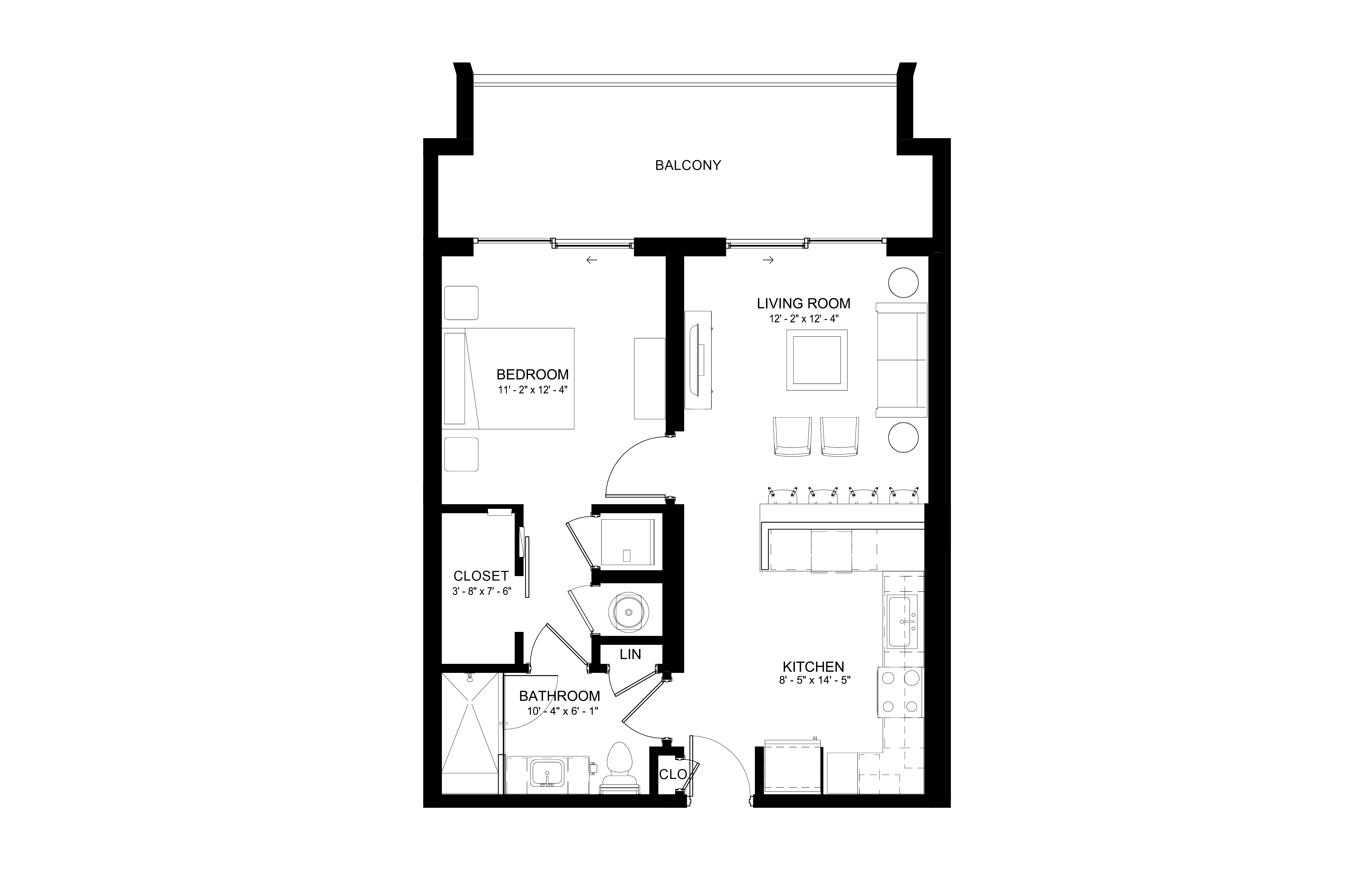1 Bed/1 Bath-A4