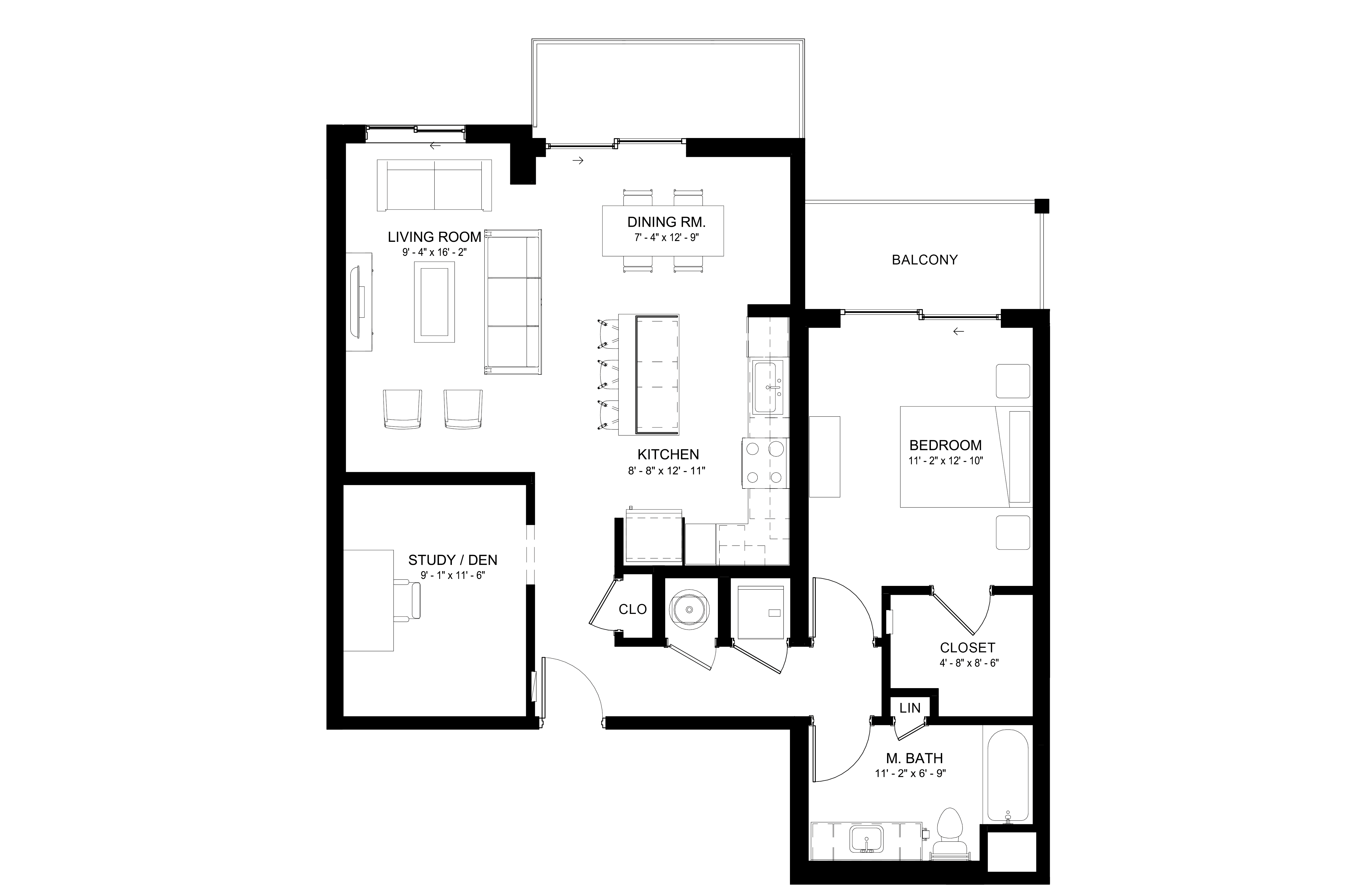1 Bed/1 Bath-A8