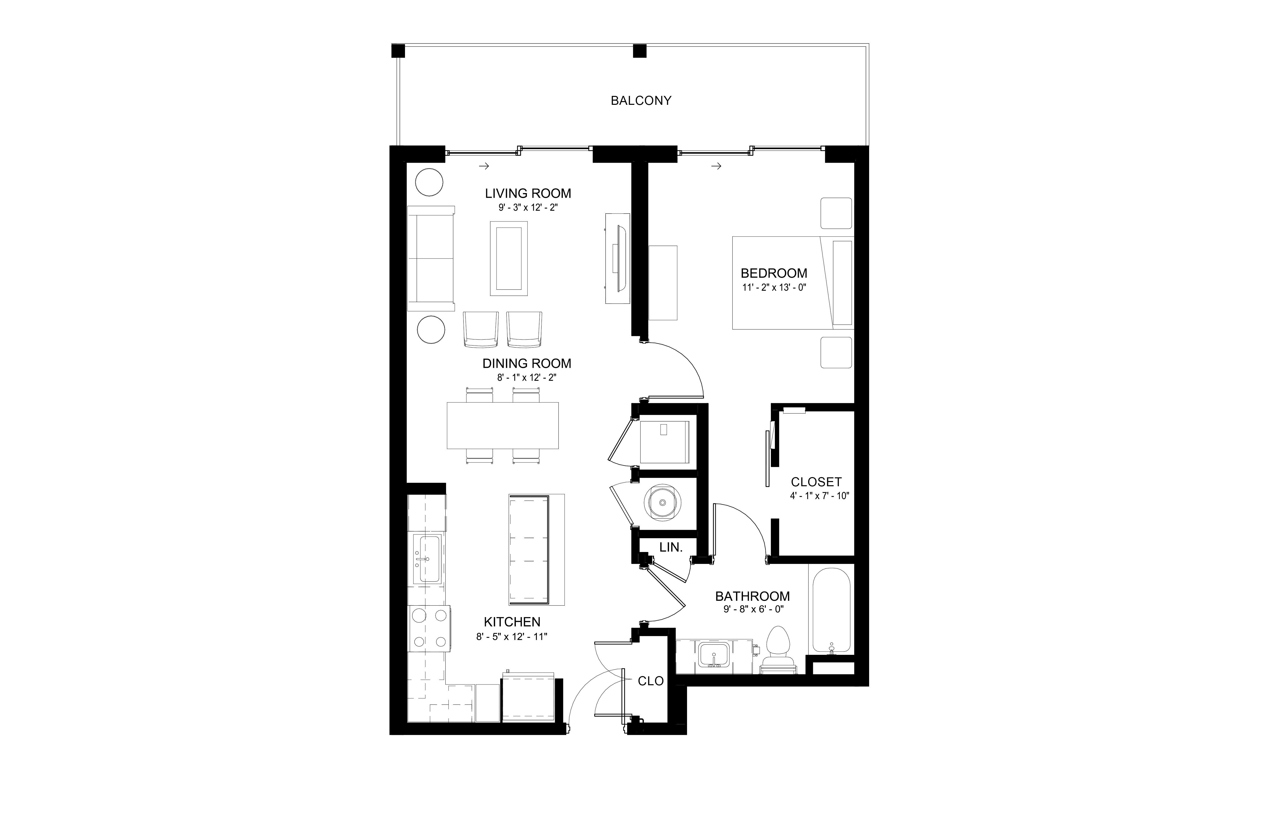 1 Bed/1 Bath-A5