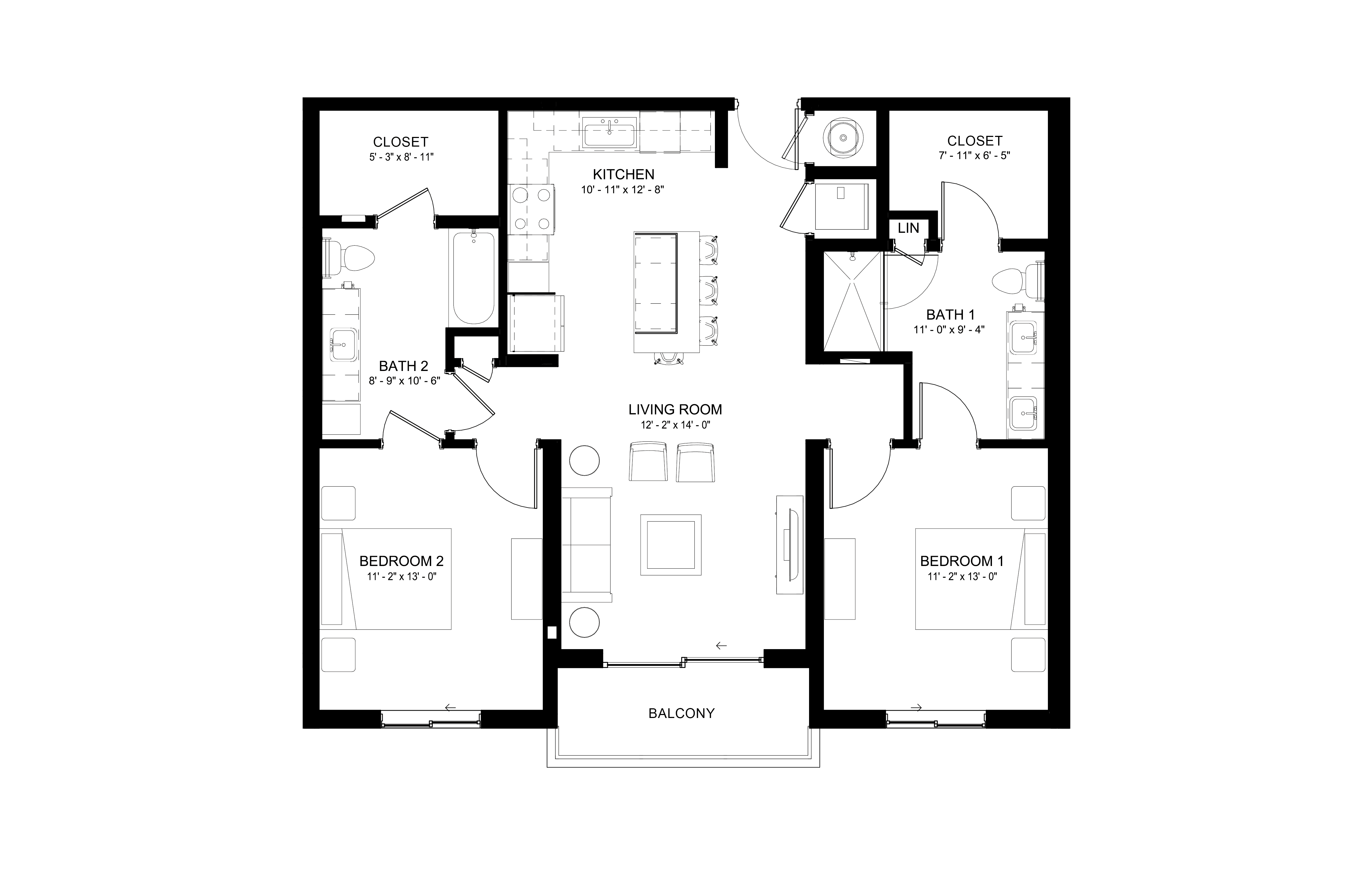2 Bed/2 Bath-B5