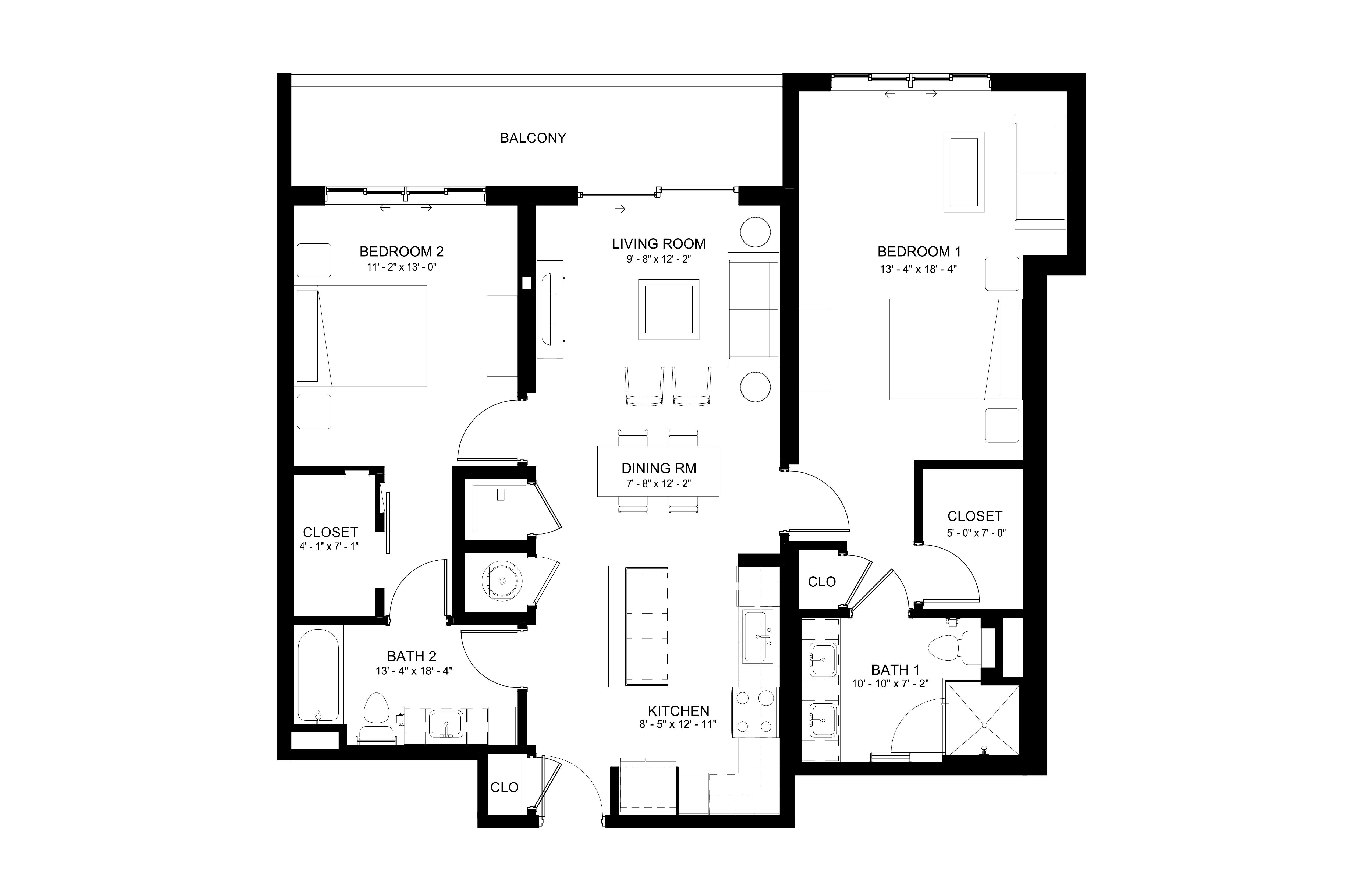 2 Bed/2 Bath-B11