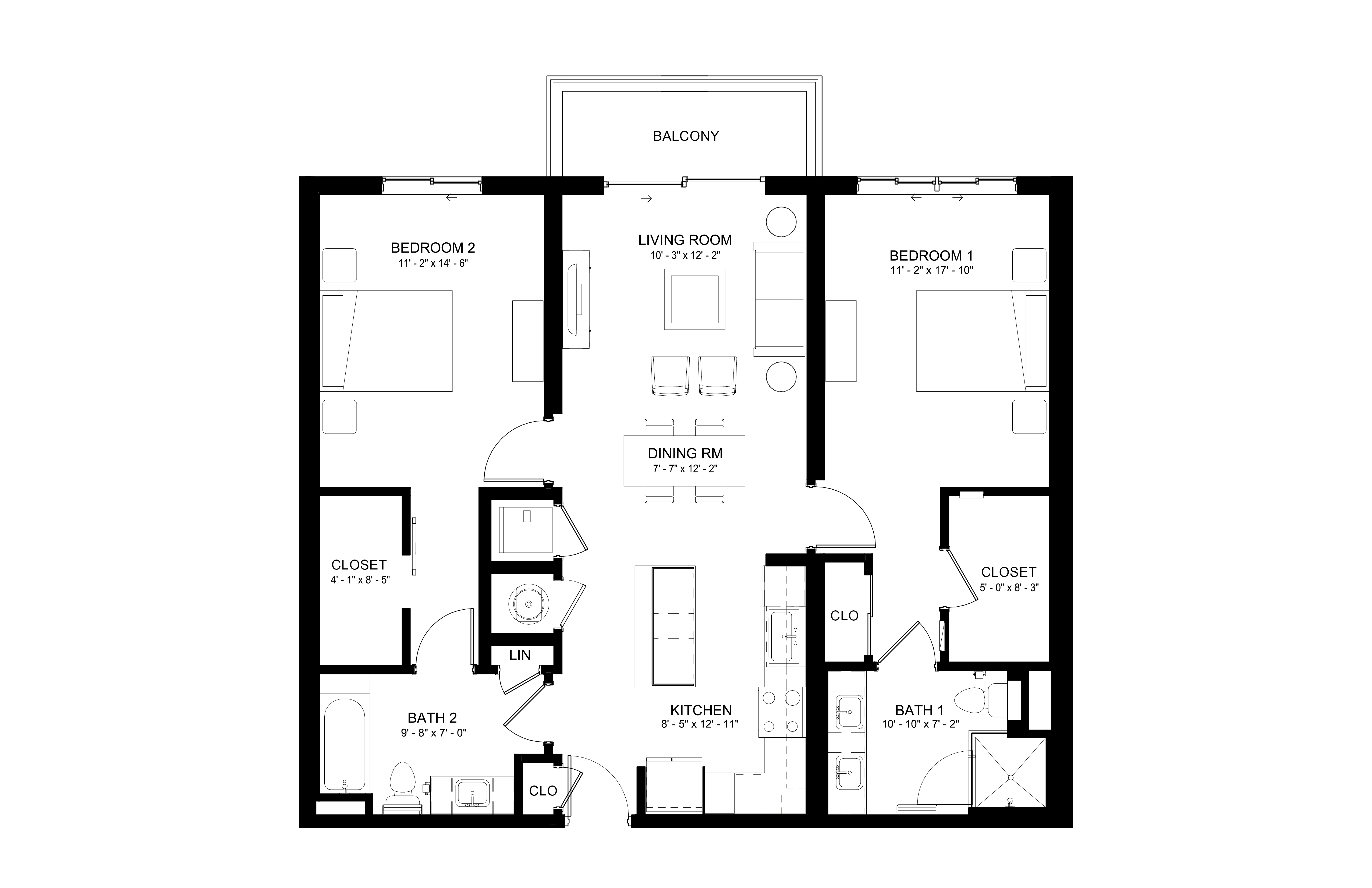 2 Bed/2 Bath-B10