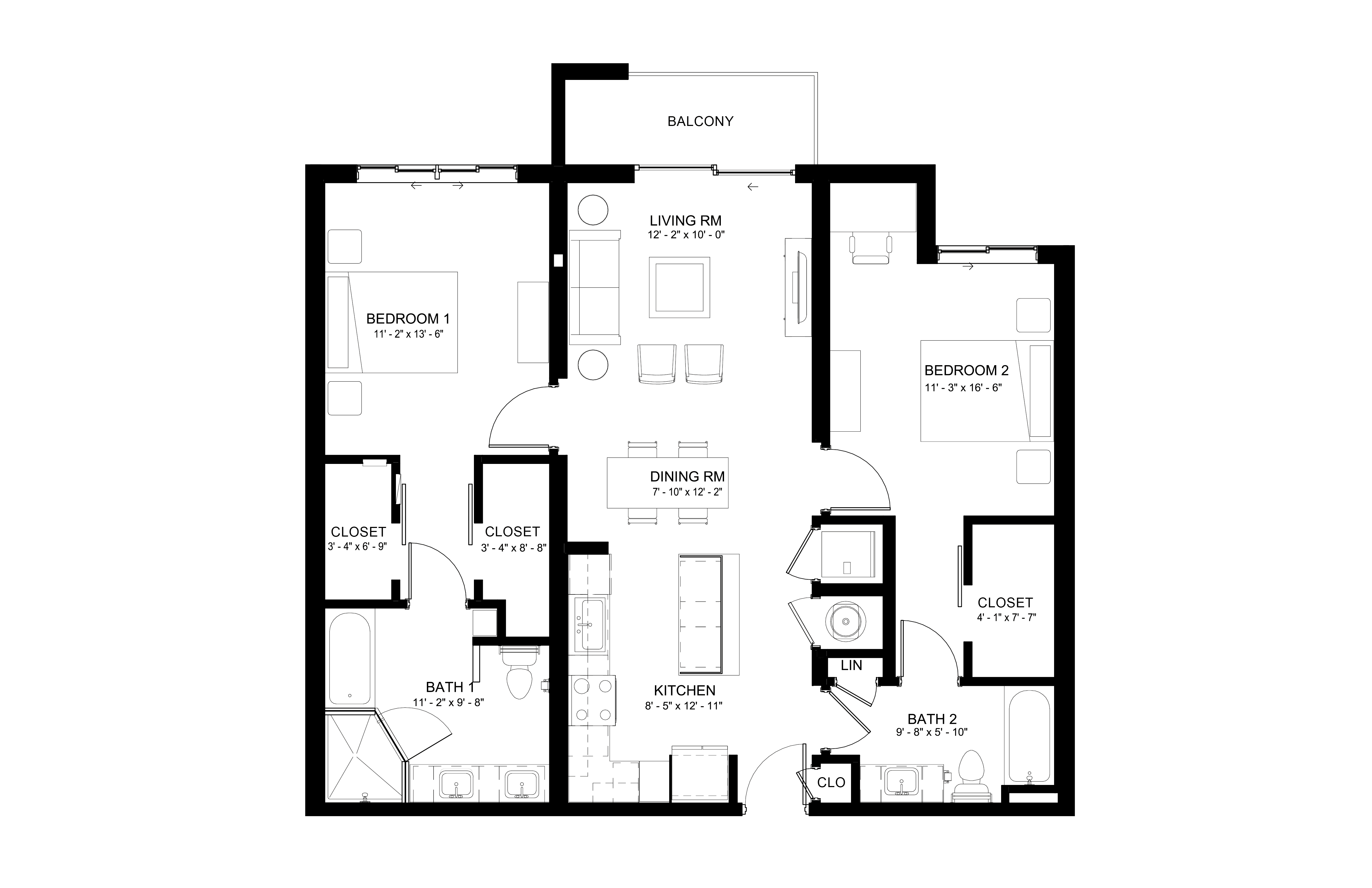 2 Bed/2 Bath-B9