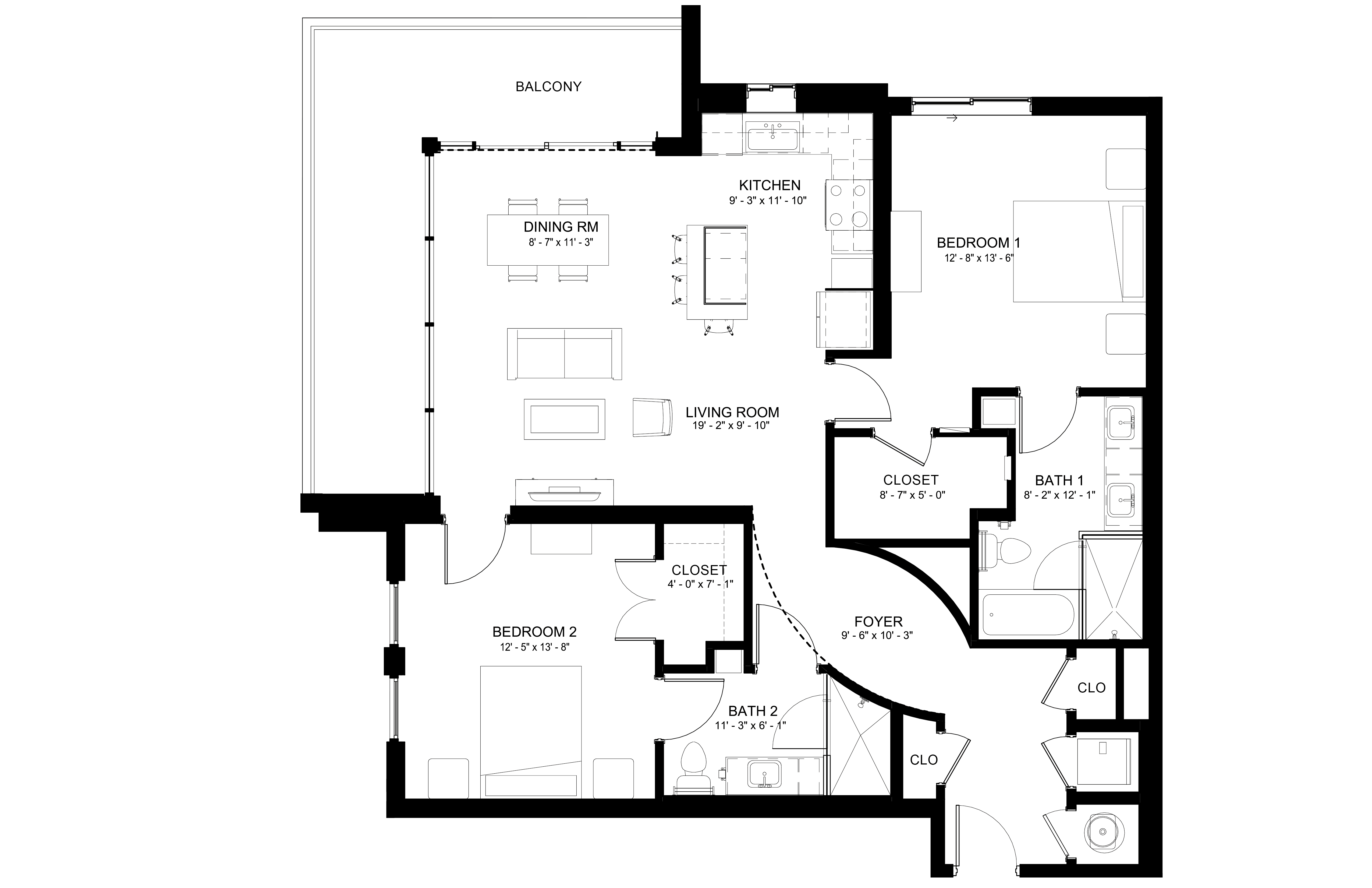 2 Bed/2 Bath-B13