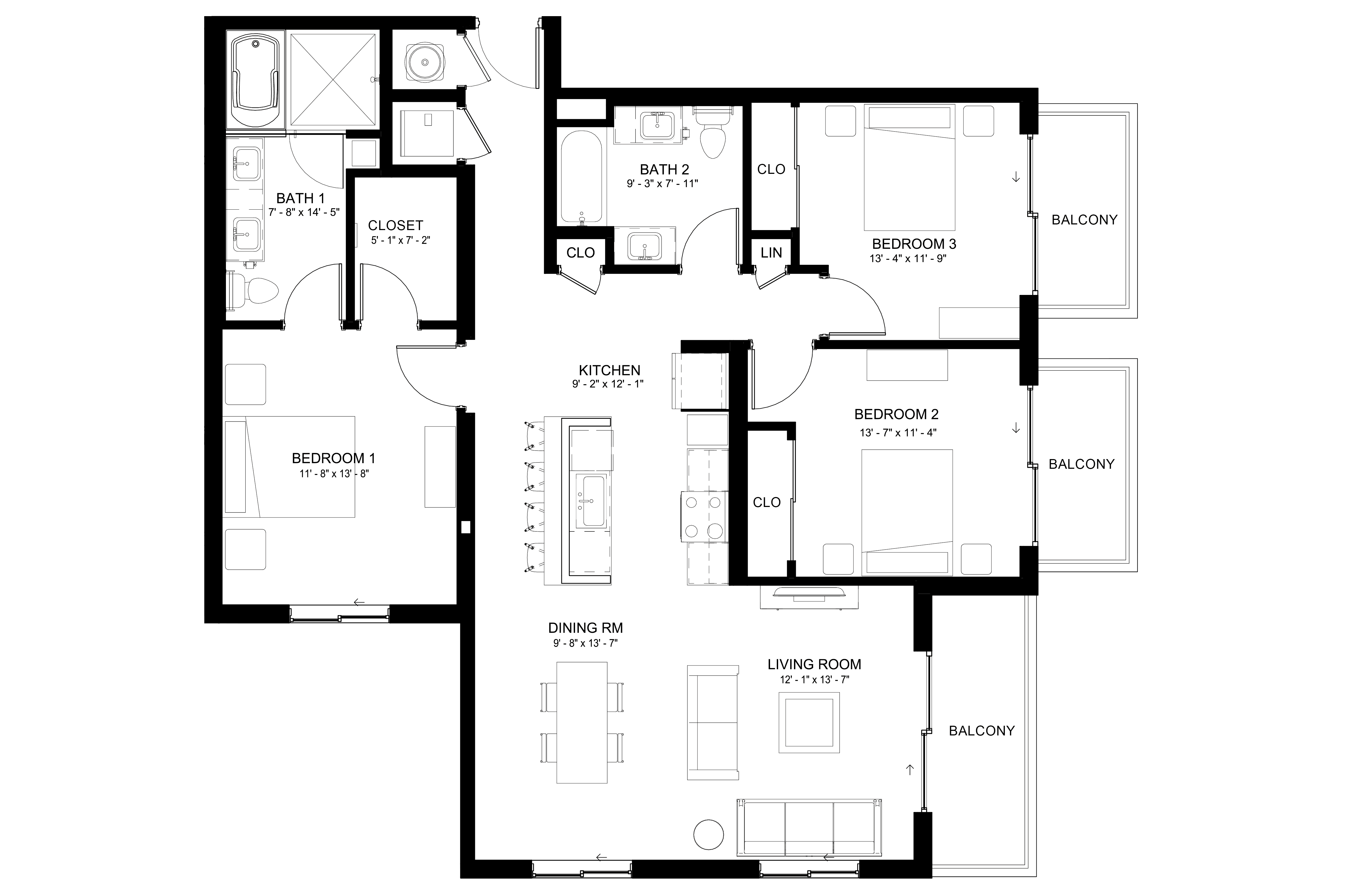 3 Bed/2 Bath-C3