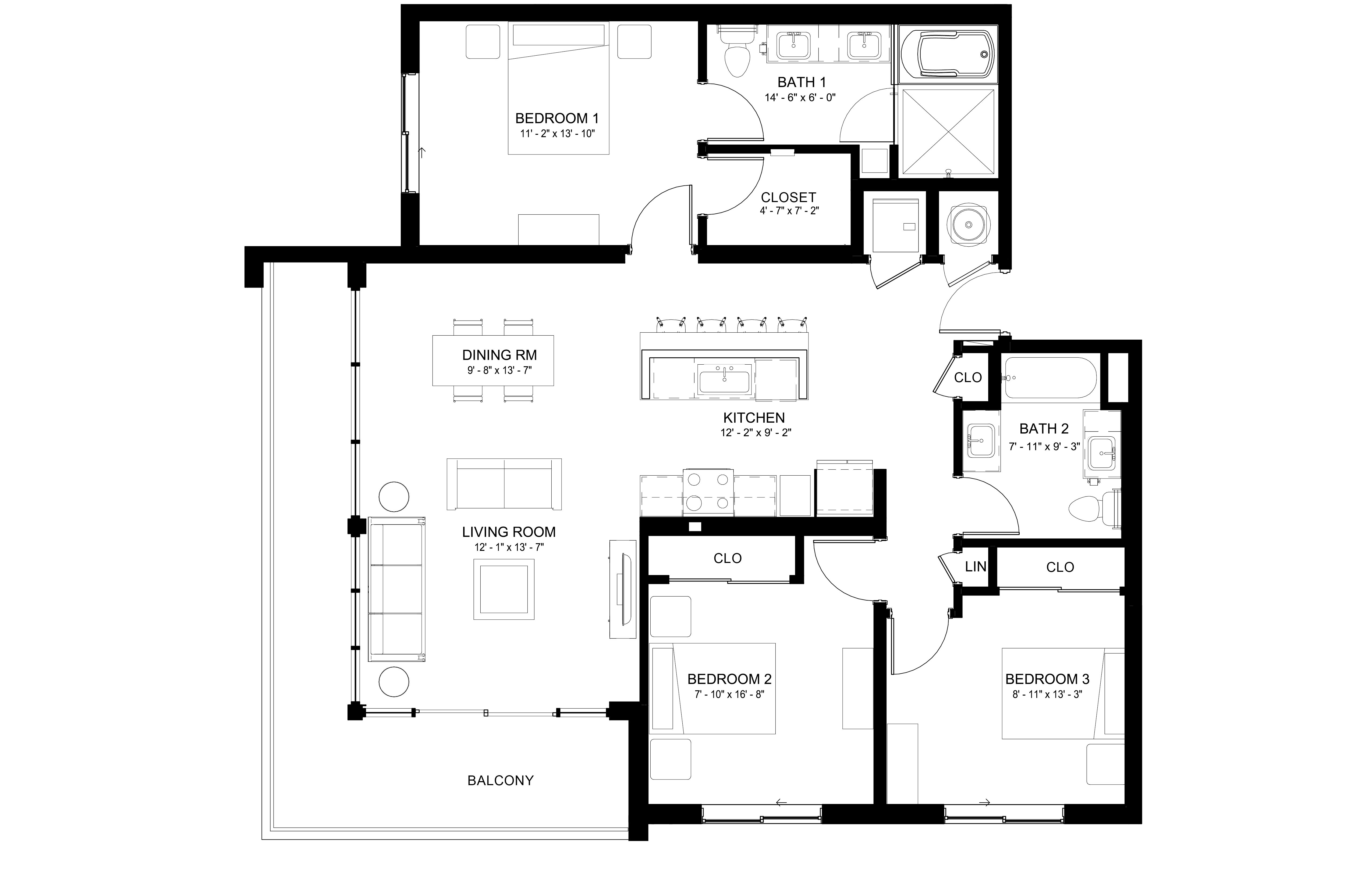 3 Bed/2 Bath-C2