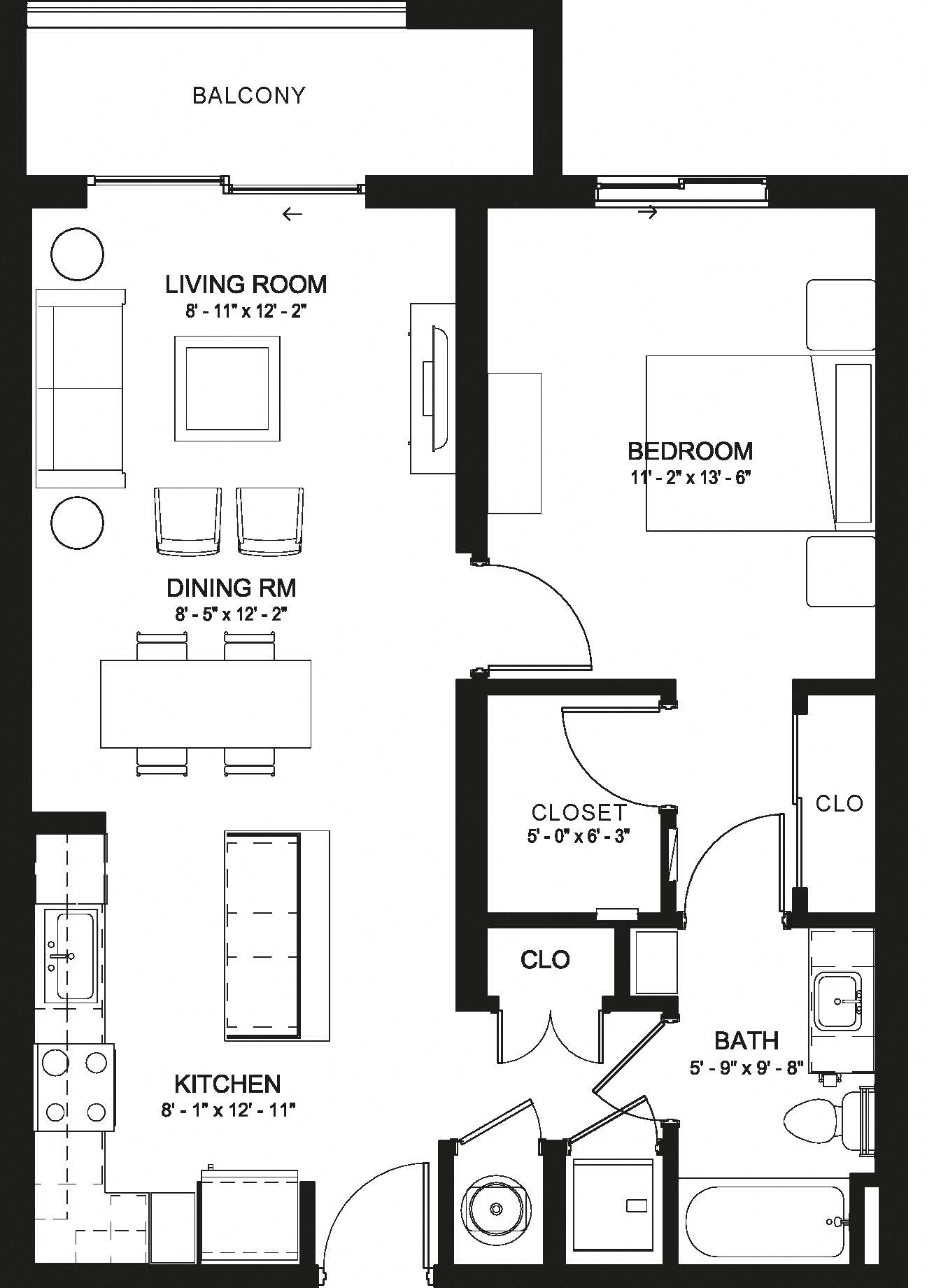 1 Bed/1 Bath-A7