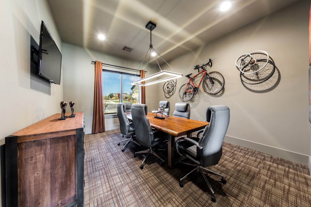 Private Conference Room with Table and Chairs at Legacy Creekside Apartments, Texas, 78251