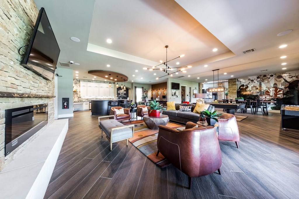 Beautiful Luxurious Clubhouse & Lounge Area at Legacy Creekside Apartments, Texas