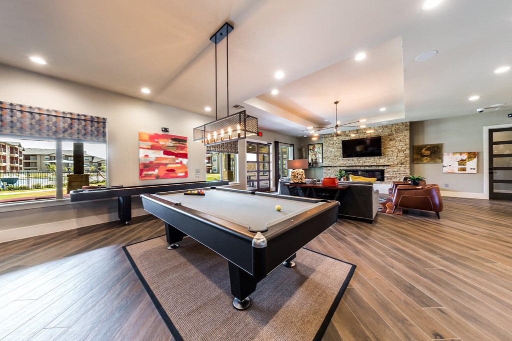 Pool Table & Shuffleboard Table at Legacy Creekside Apartments, Texas