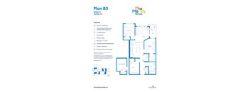2 Bed, 1 Bath & Flex (B3)