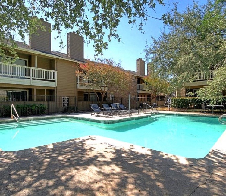 the swimming pool at our apartments is clean and ready to be used