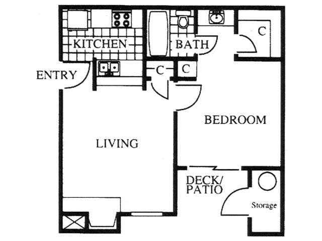 Floor Plans of Palisades Park Apartments in Universal City, TX