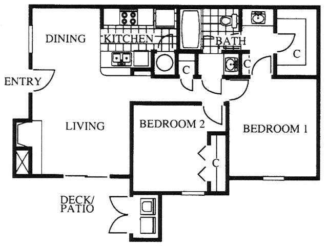 Floor Plans of Palisades Park Apartments in Universal City, TX