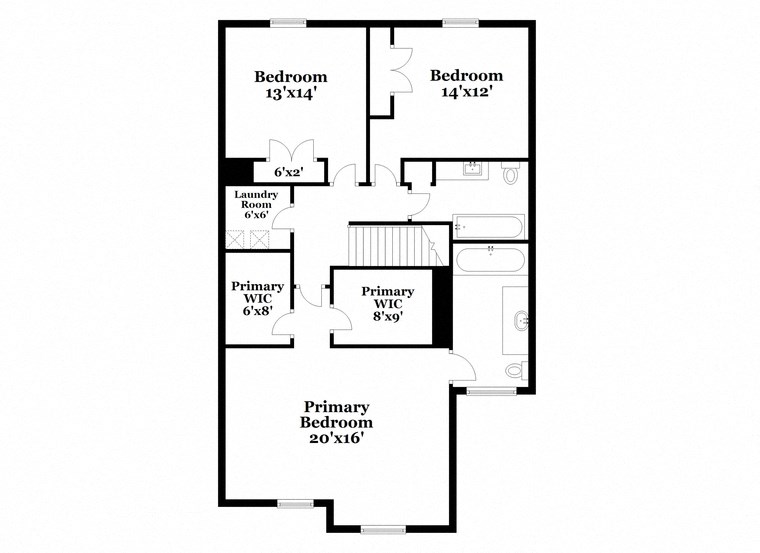 a floor plan of a house with a bedroom and a bathroom