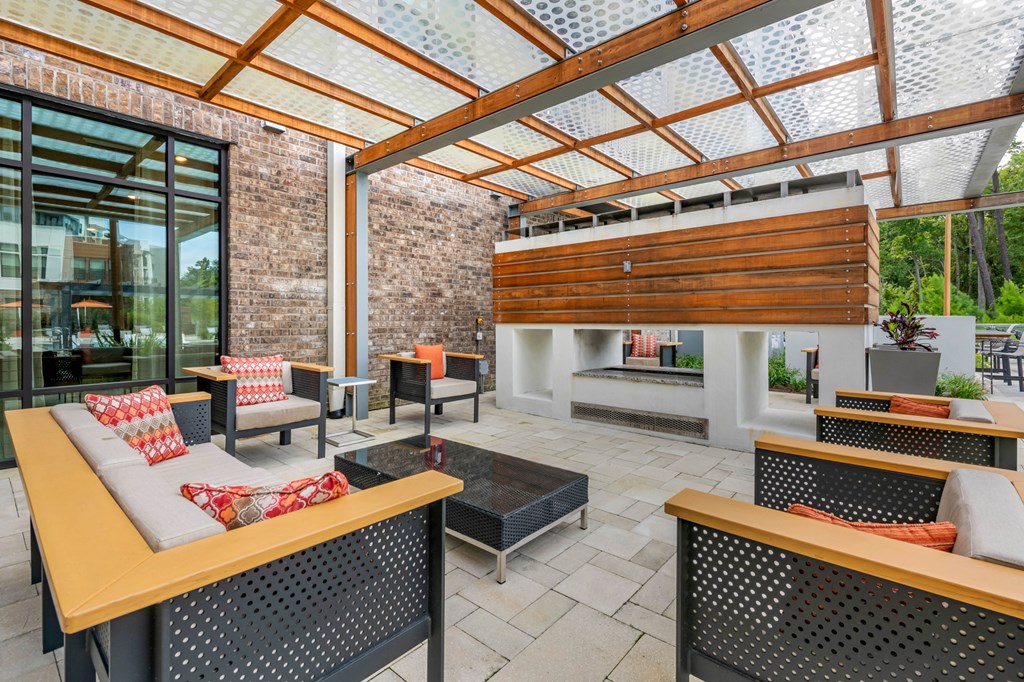 Outdoor Living area at JTB Apartments, Florida, 32256