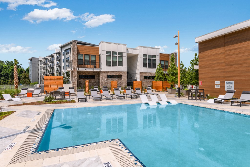Luxury pool patio at JTB Apartments, Jacksonville, FL