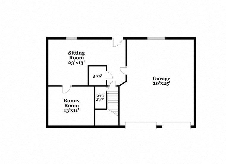 a floor plan of a house with a bedroom and a living room