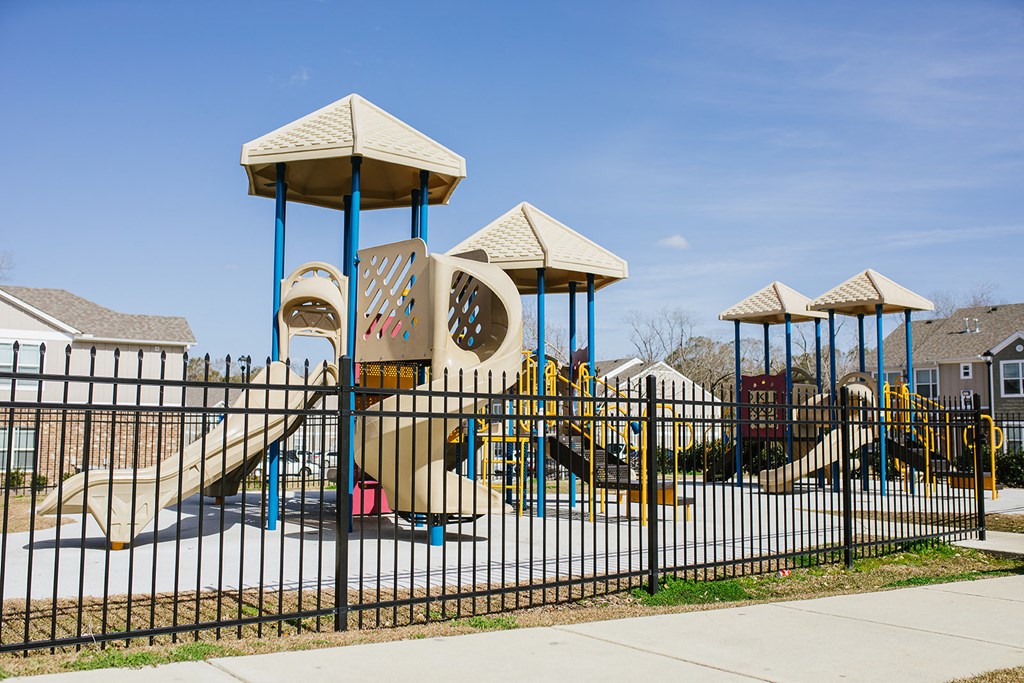 a playground with a gate