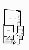 1 Bed/1 Bath-A03 Modern