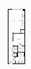 1 Bed/1 Bath-A08a Modern